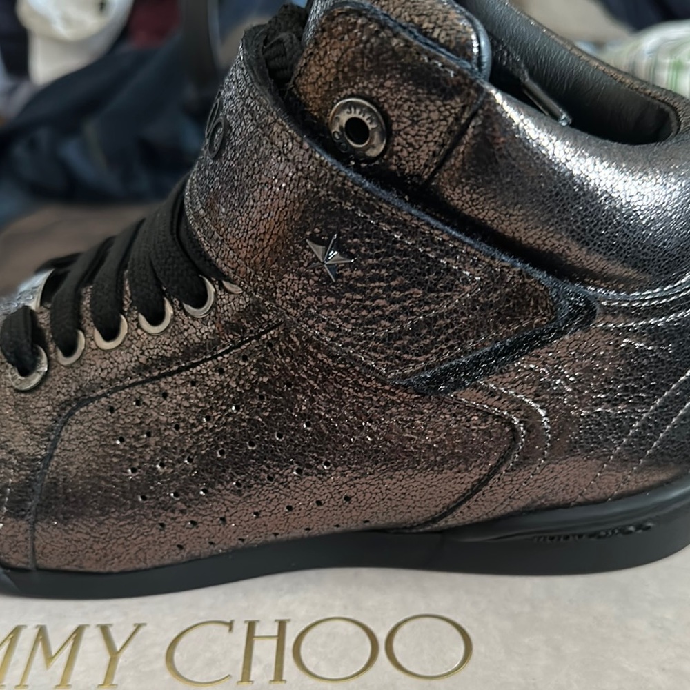 Jimmy Choo Metallic High-Tops - Picture 6 of 12